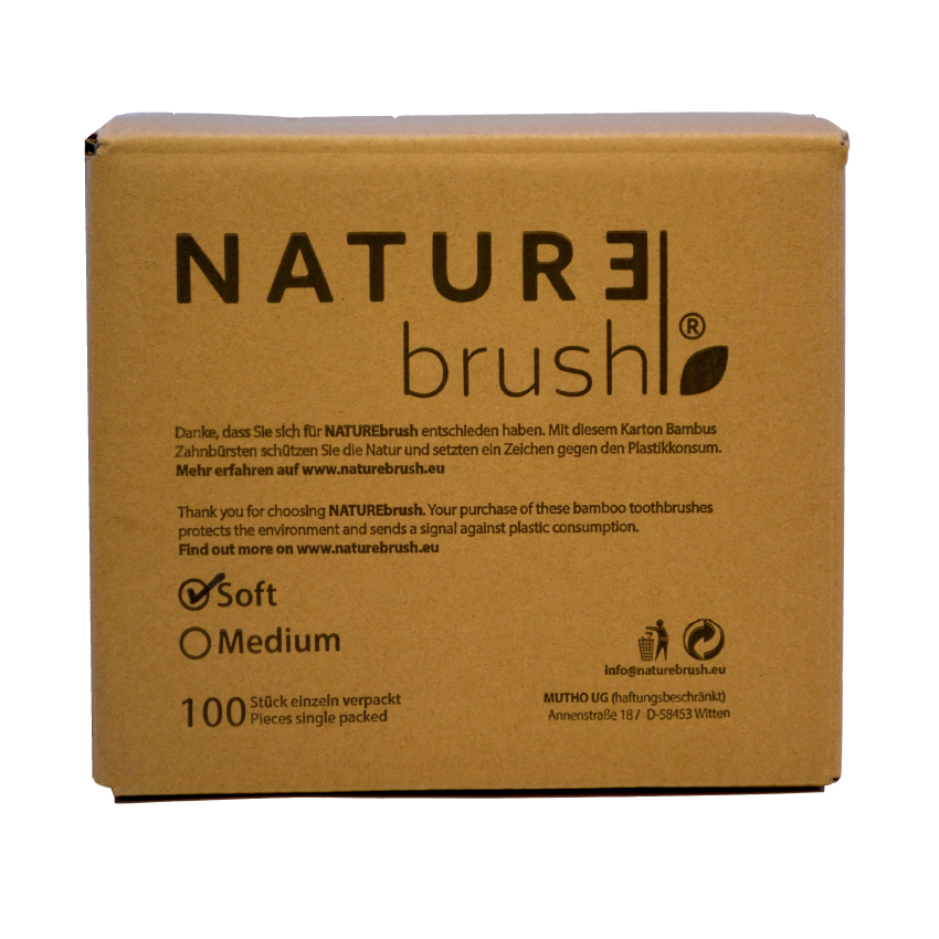 Bambus NATUREbrush® Zahnbürsten (100 Stück)