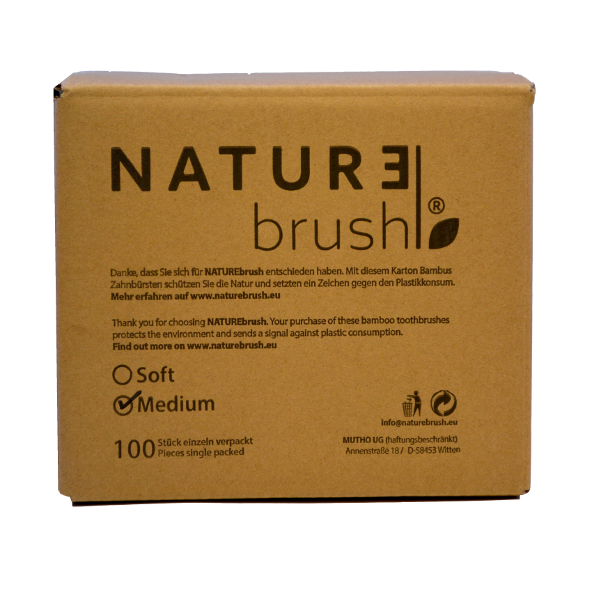 Bambus NATUREbrush® Zahnbürsten (100 Stück)