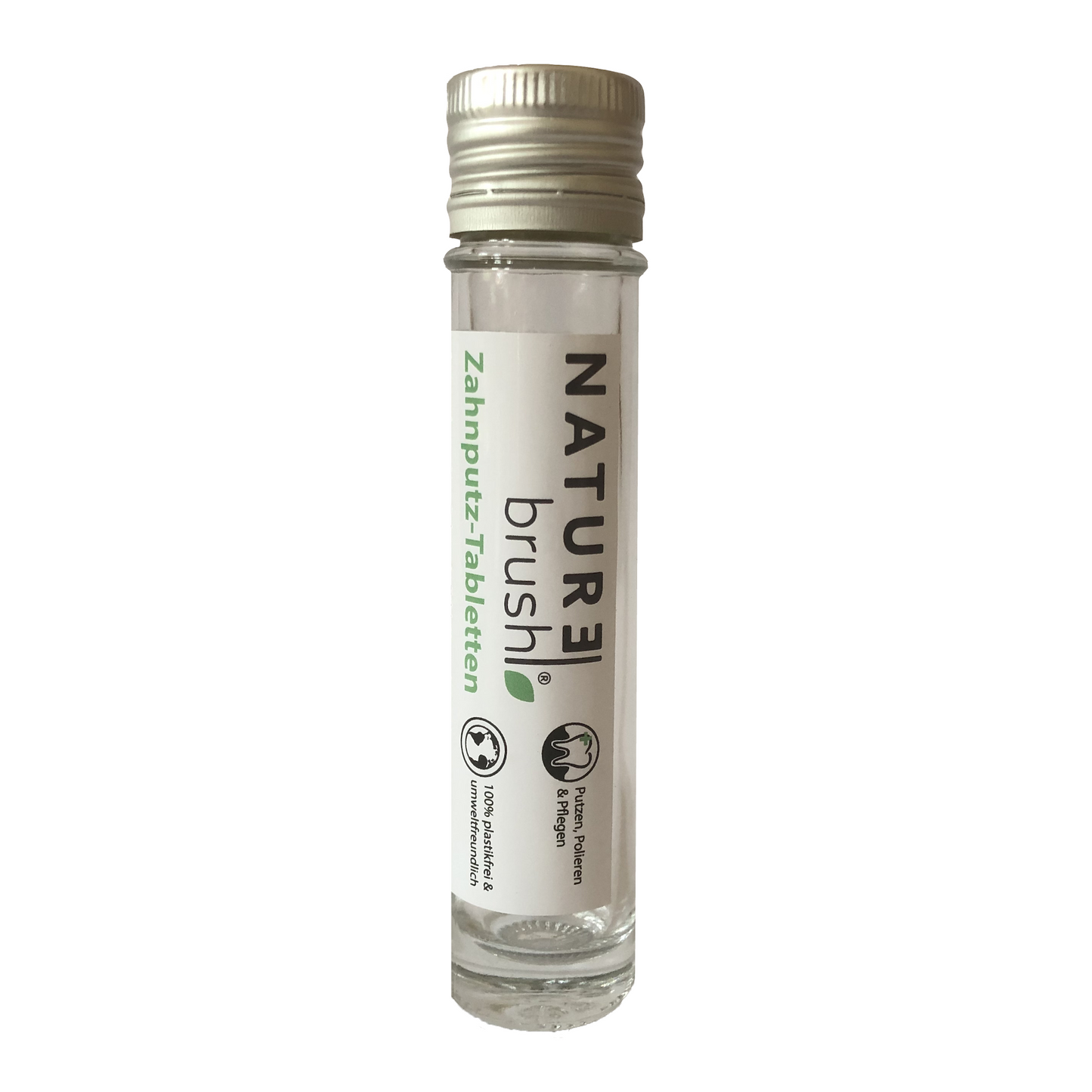 Dispenser glass for toothbrush tablets