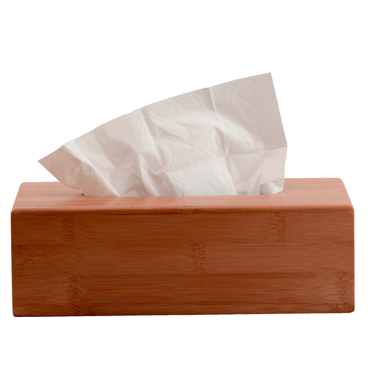 Bamboo cosmetic tissue box 